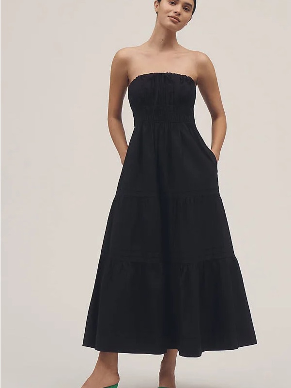 Anthropologie The Somerset Strapless Maxi Dress Size Large